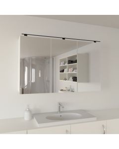 Badezimmer Spiegelschrank - 3-Türig - 3 Elemente mit LED Beleuchtung