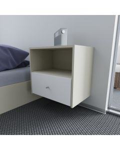 Nachttisch hängend Kaschmirgrau "Alba"